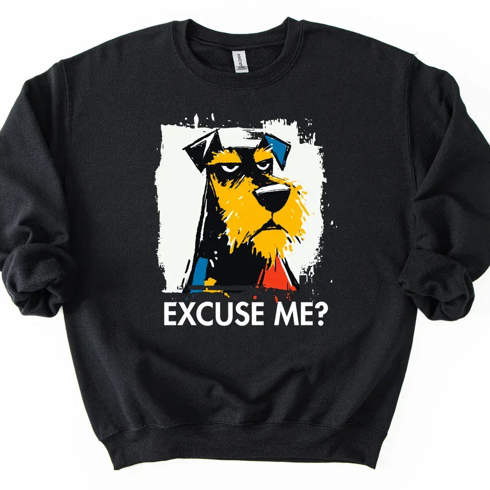 Airedale - Excuse Me Dog Sweater - Black