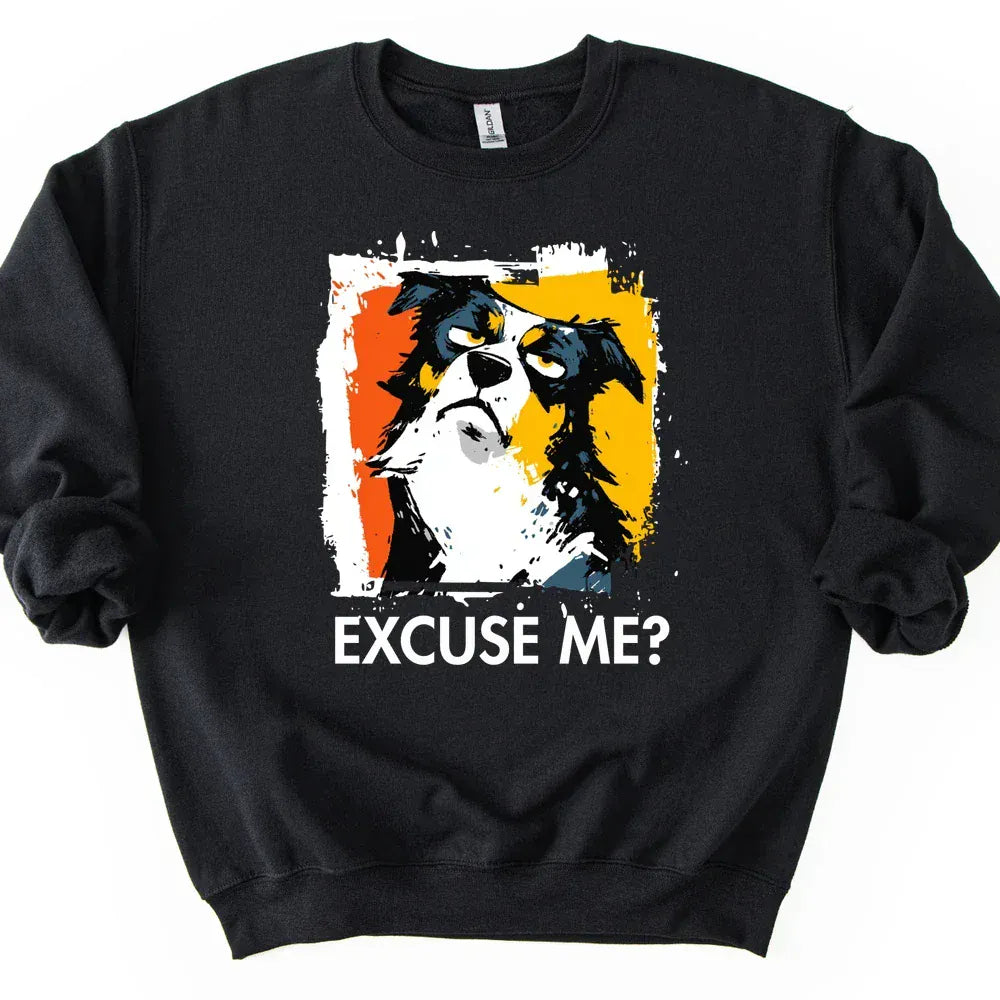 Australian Shepherd - Excuse Me Dog Sweater - Black