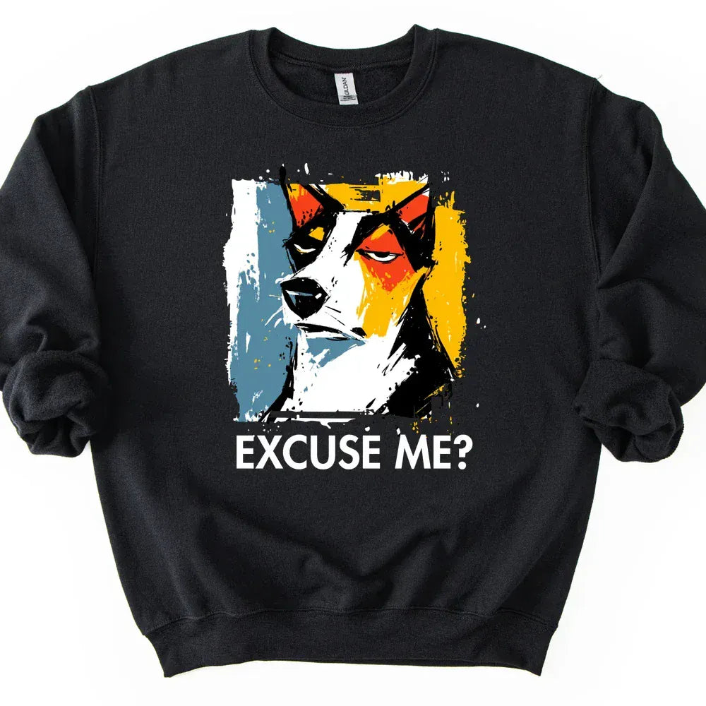 Basenji - Excuse Me Dog Sweater - Black