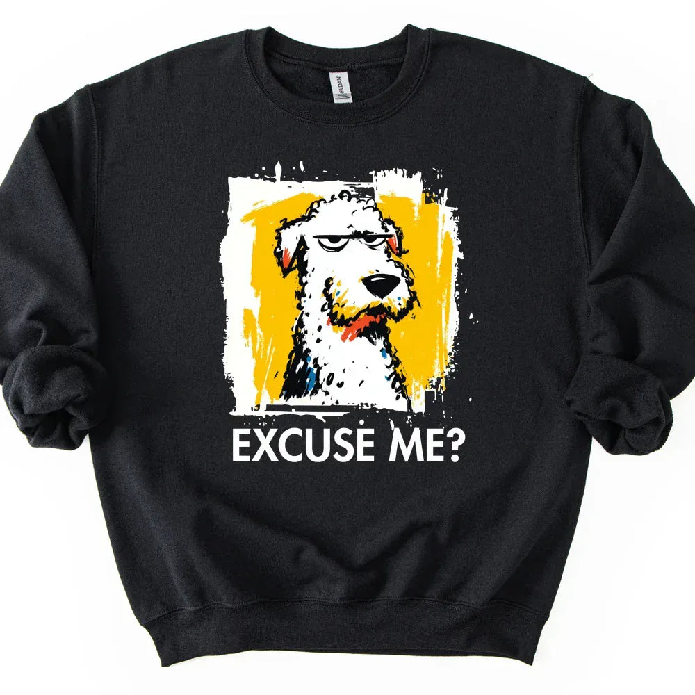 Bedlington Terrier - Excuse Me Dog Sweater - Black