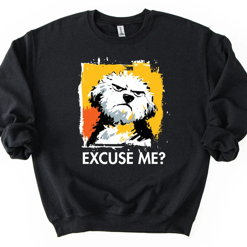 Bichon Frise - Excuse Me Dog Sweater - Black