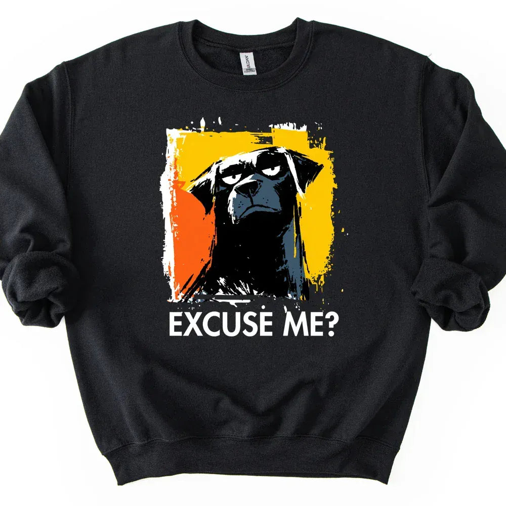 Black Labrador - Excuse Me Dog Sweater - Black