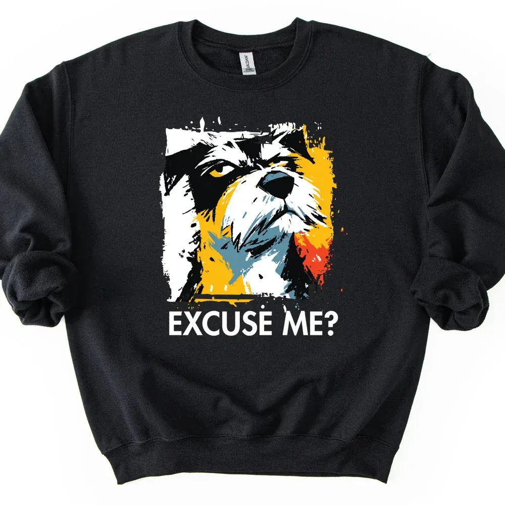 Border Terrier - Excuse Me Dog Sweater - Black
