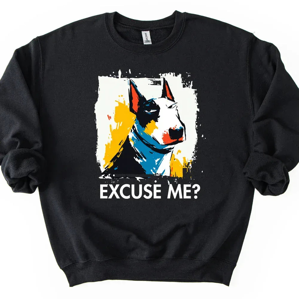 Bull Terrier - Excuse Me Dog Sweater - Black