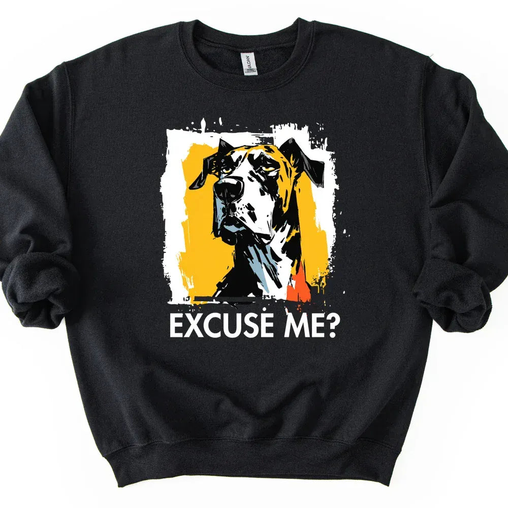 Great Dane - Excuse Me Dog Sweater - Black