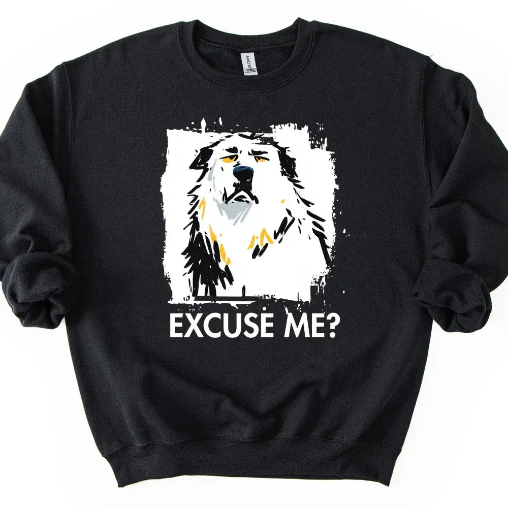 Great Pyrenees - Excuse Me Dog Sweater - Black