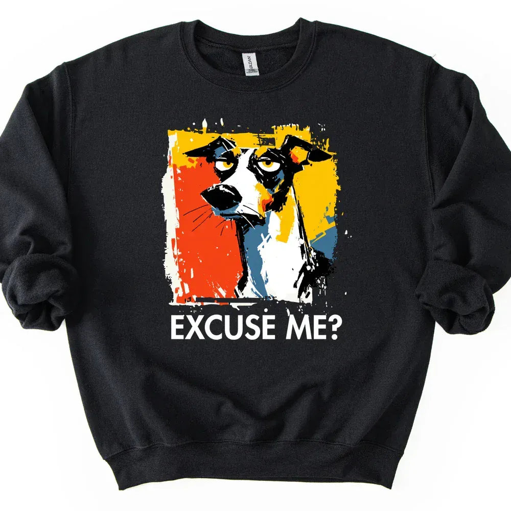 Greyhound - Excuse Me Dog Sweater - Black