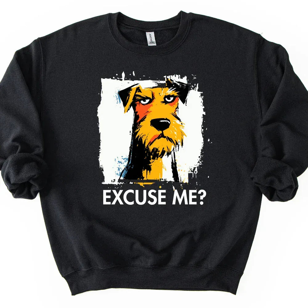 Irish Terrier - Excuse Me Dog Sweater - Black