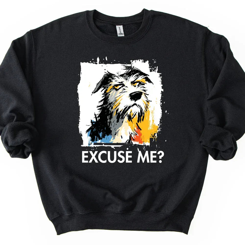 Irish Wolfhound - Excuse Me Dog Sweater - Black