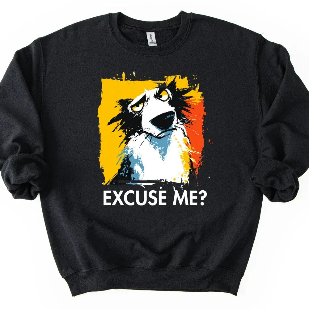 Borzoi - Excuse Me Dog Sweater - Black