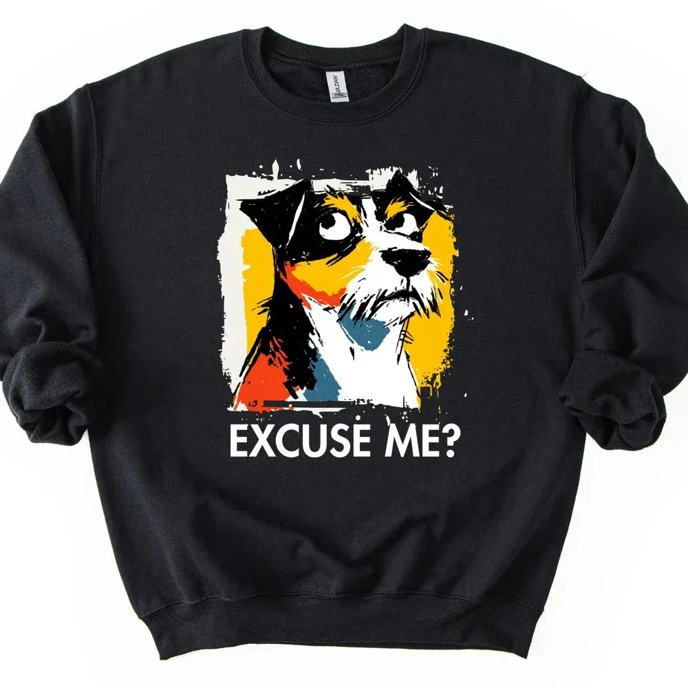 Jack Russell - Excuse Me Dog Sweater - Black