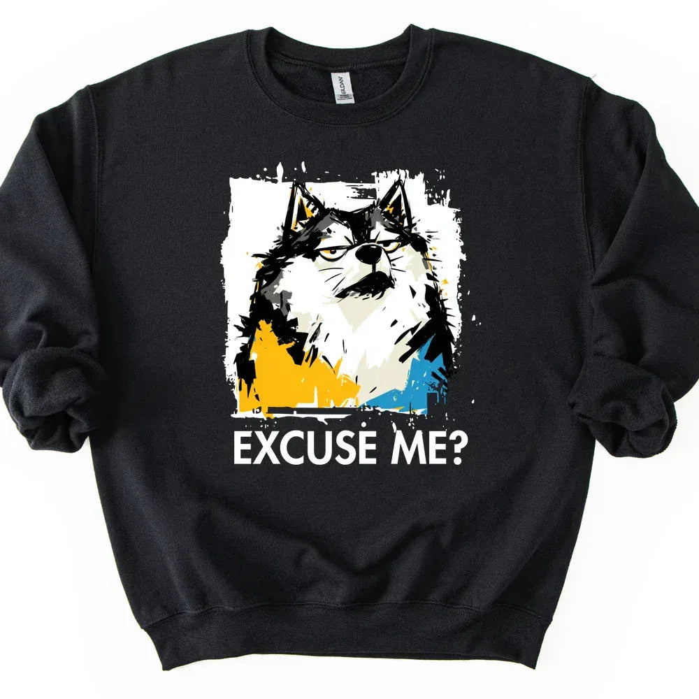 Keeshond - Excuse Me Dog Sweater - Black