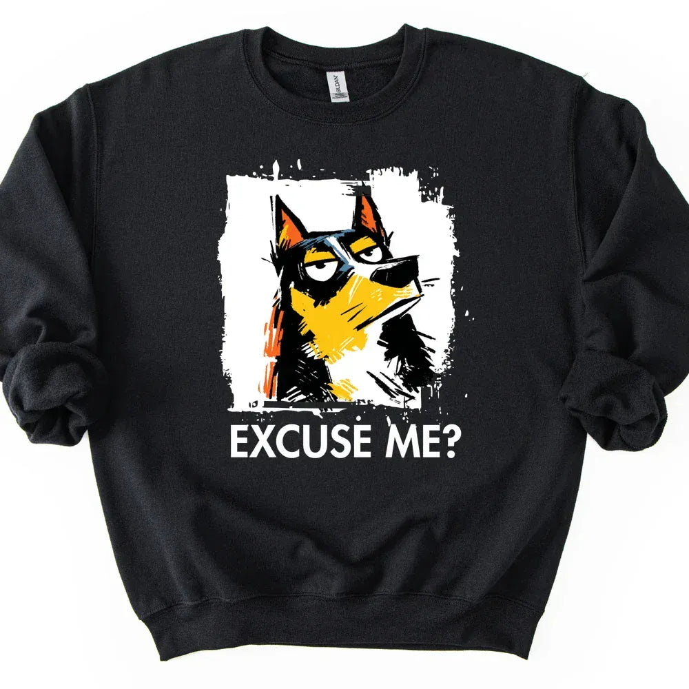 Kelpie - Excuse Me Dog Sweater - Black