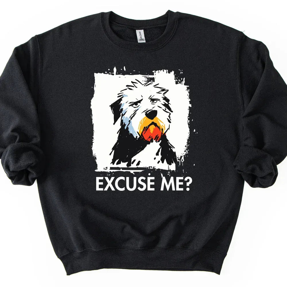 Old English Sheepdog - Excuse Me Dog Sweater - Black