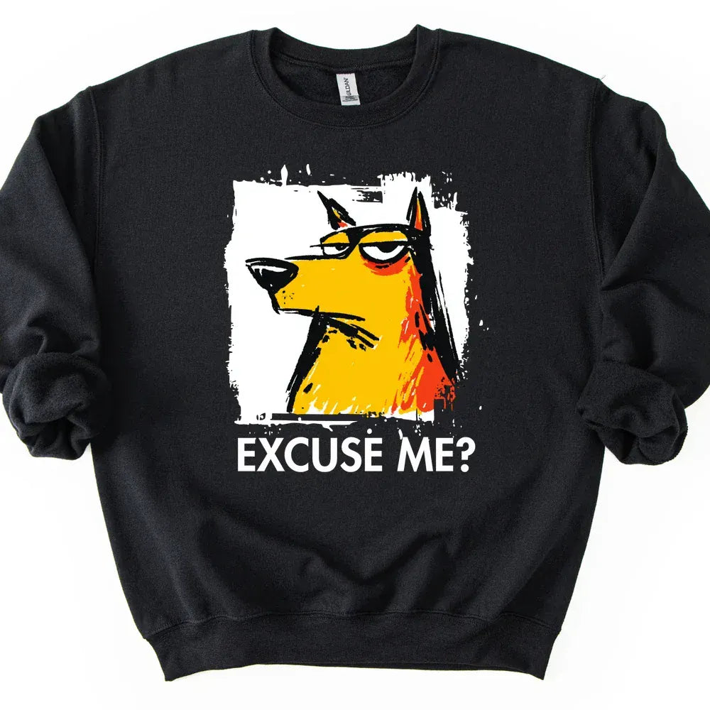 Peruvian - Excuse Me Dog Sweater - Black