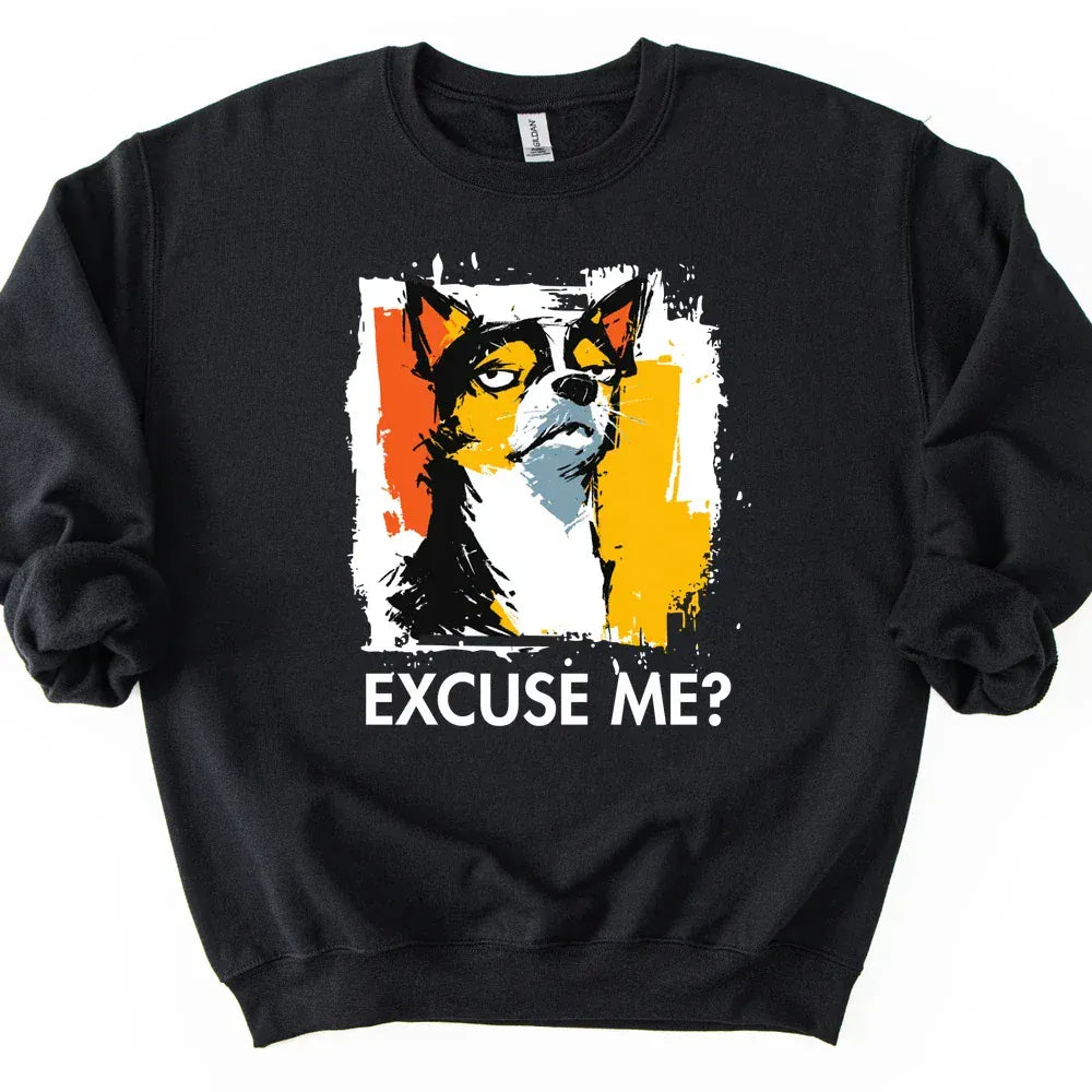 Chihuahua - Excuse Me Dog Sweater - Black