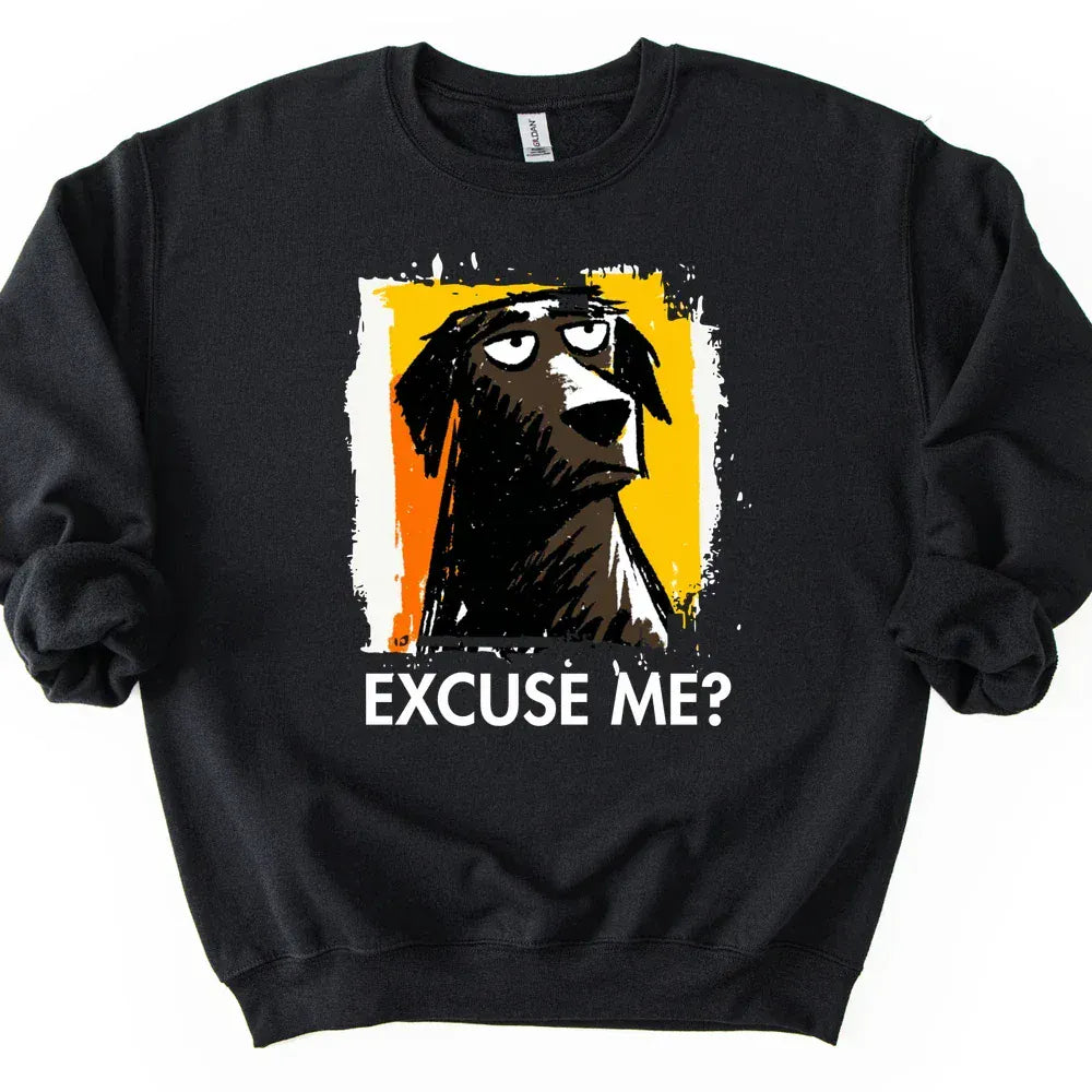 Chocolate Labrador - Excuse Me Dog Sweater - Black