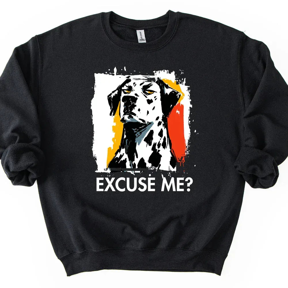 Dalmatian - Excuse Me Dog Sweater - Black