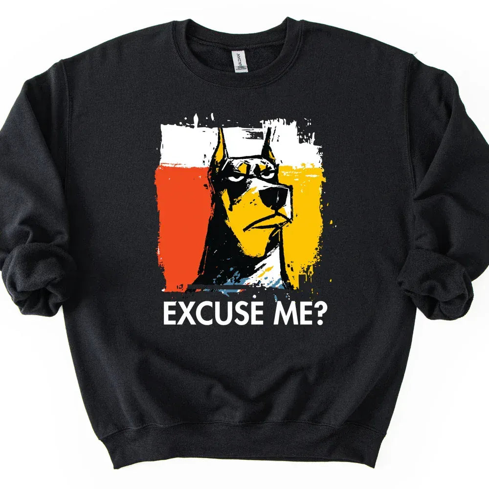 Doberman - Excuse Me Dog Sweater - Black
