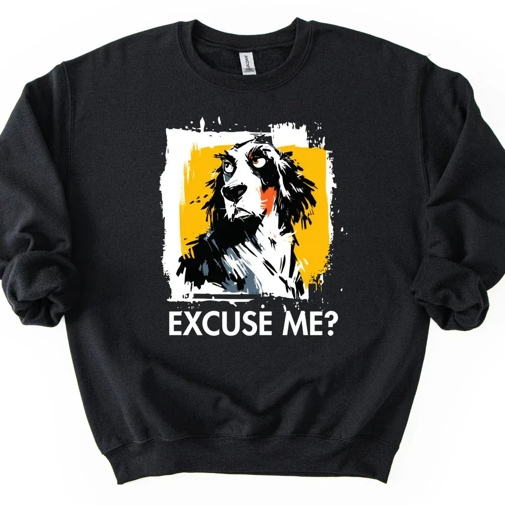 English Setter - Excuse Me Dog Sweater - Black