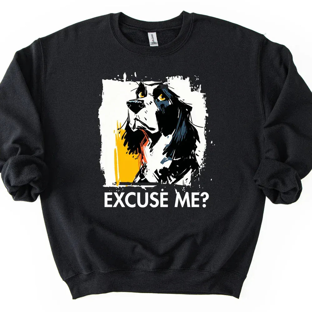 English Springer Spaniel - Excuse Me Dog Sweater - Black
