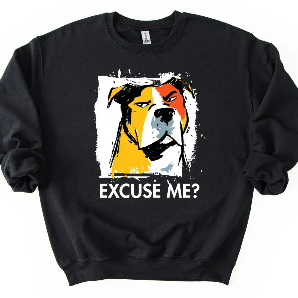 Pitbull - Excuse Me Dog Sweater - Black
