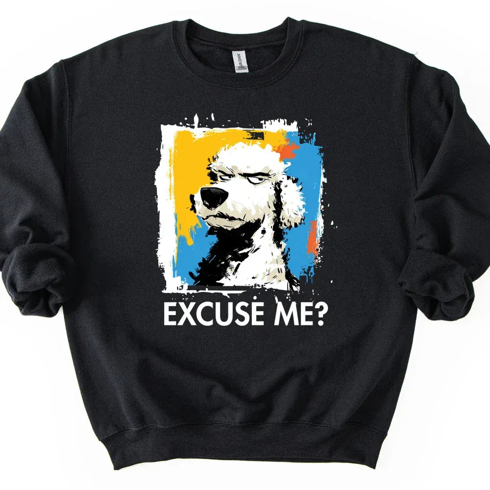 Poodle - Excuse Me Dog Sweater - Black