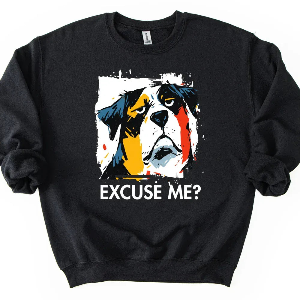Saint Bernard - Excuse Me Dog Sweater - Black