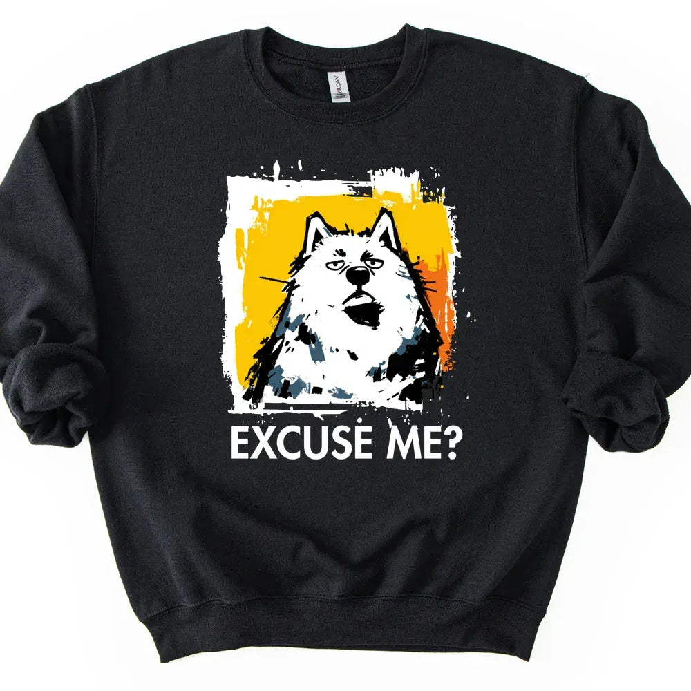 Samoyed - Excuse Me Dog Sweater - Black