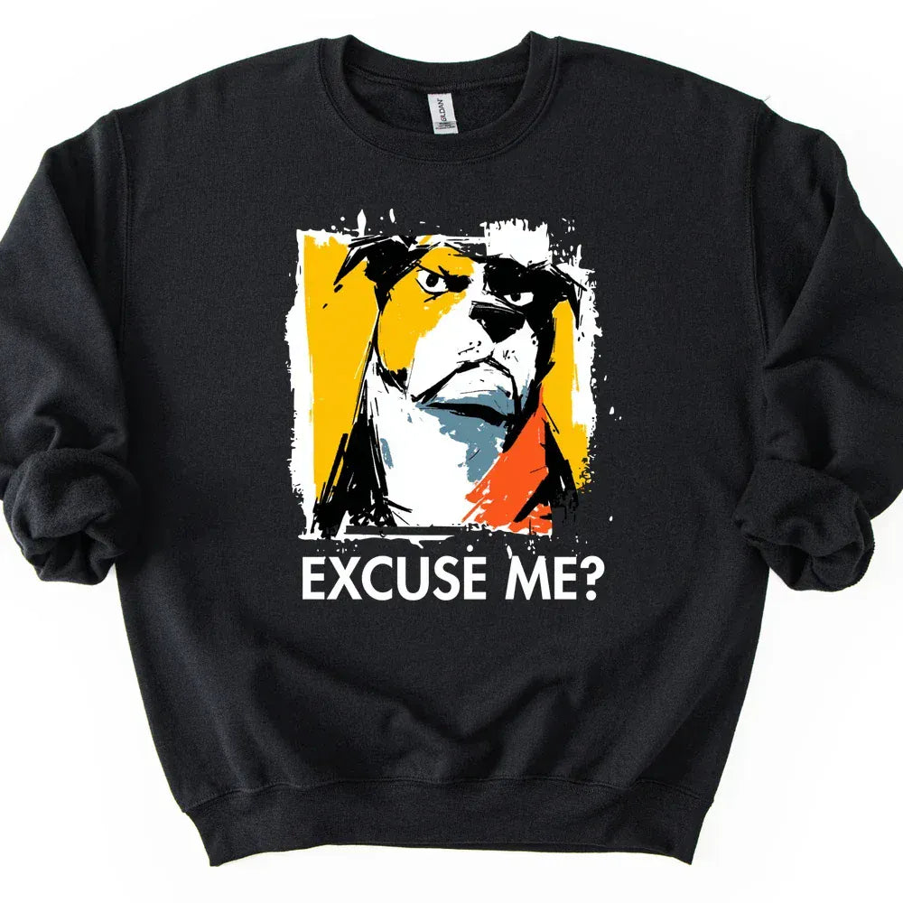 Staffordshire Bull Terrier - Excuse Me Dog Sweater - Black