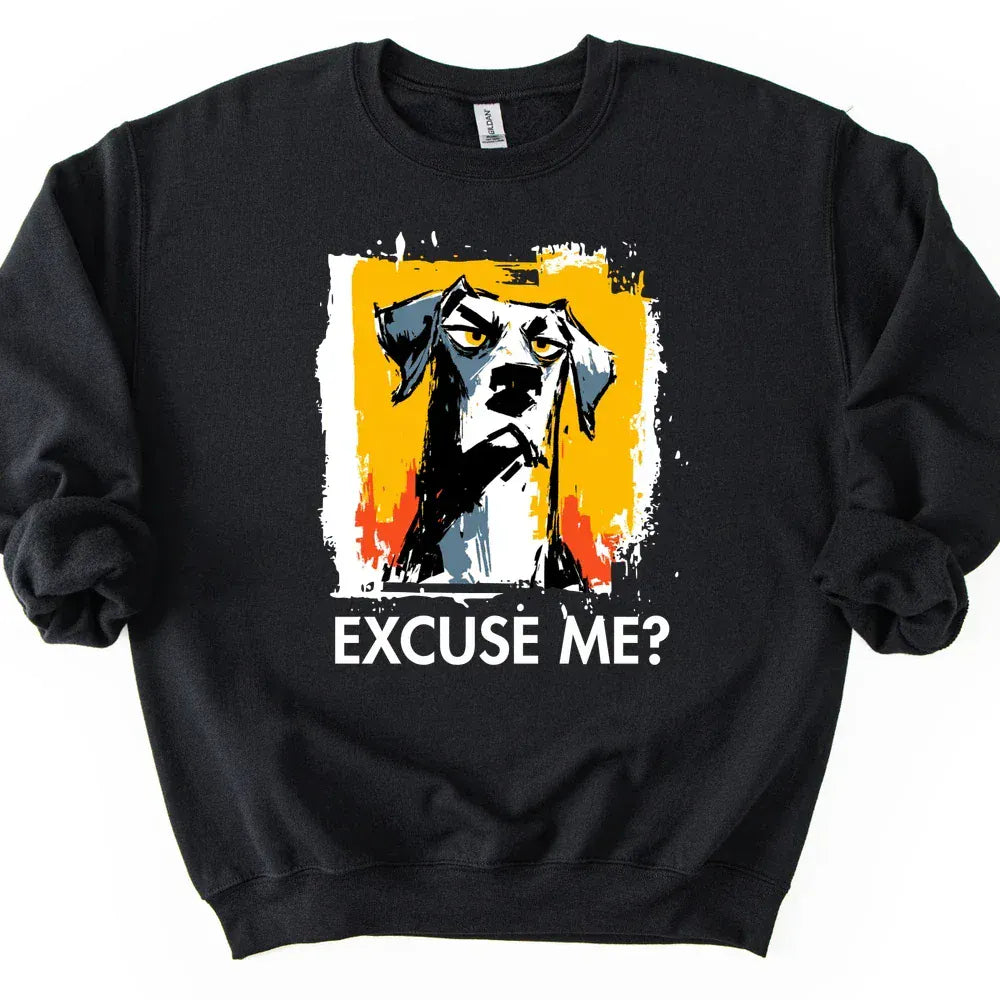 Weimaraner - Excuse Me Dog Sweater - Black