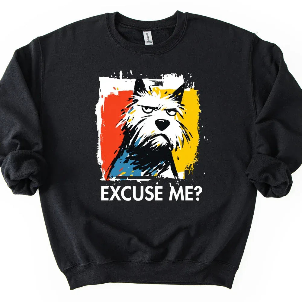 West Highland White Terrier - Excuse Me Dog Sweater - Black