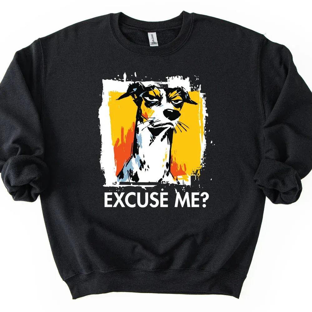 Whippet - Excuse Me Dog Sweater - Black