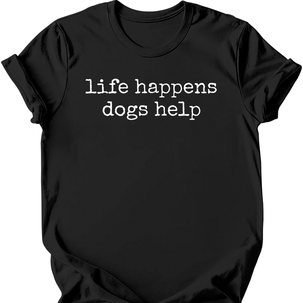 Dogs Help T-Shirt - Black