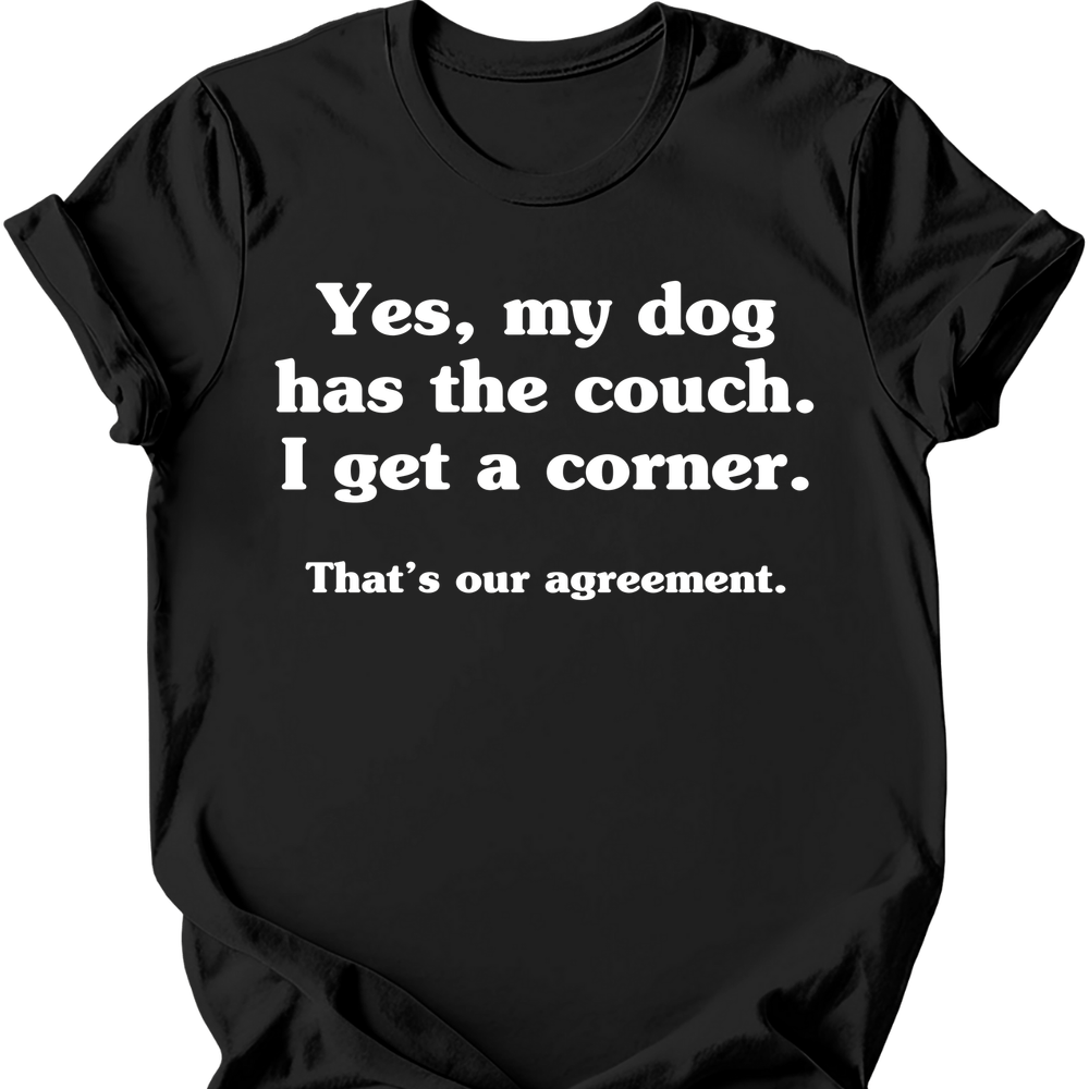 Dog Has The Couch T-Shirt - Black