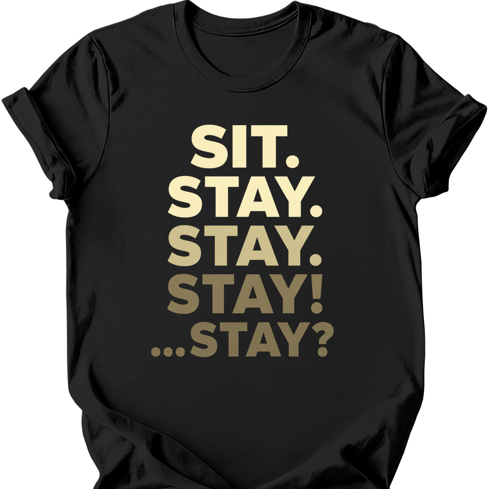 Sit Stay T-Shirt - Black