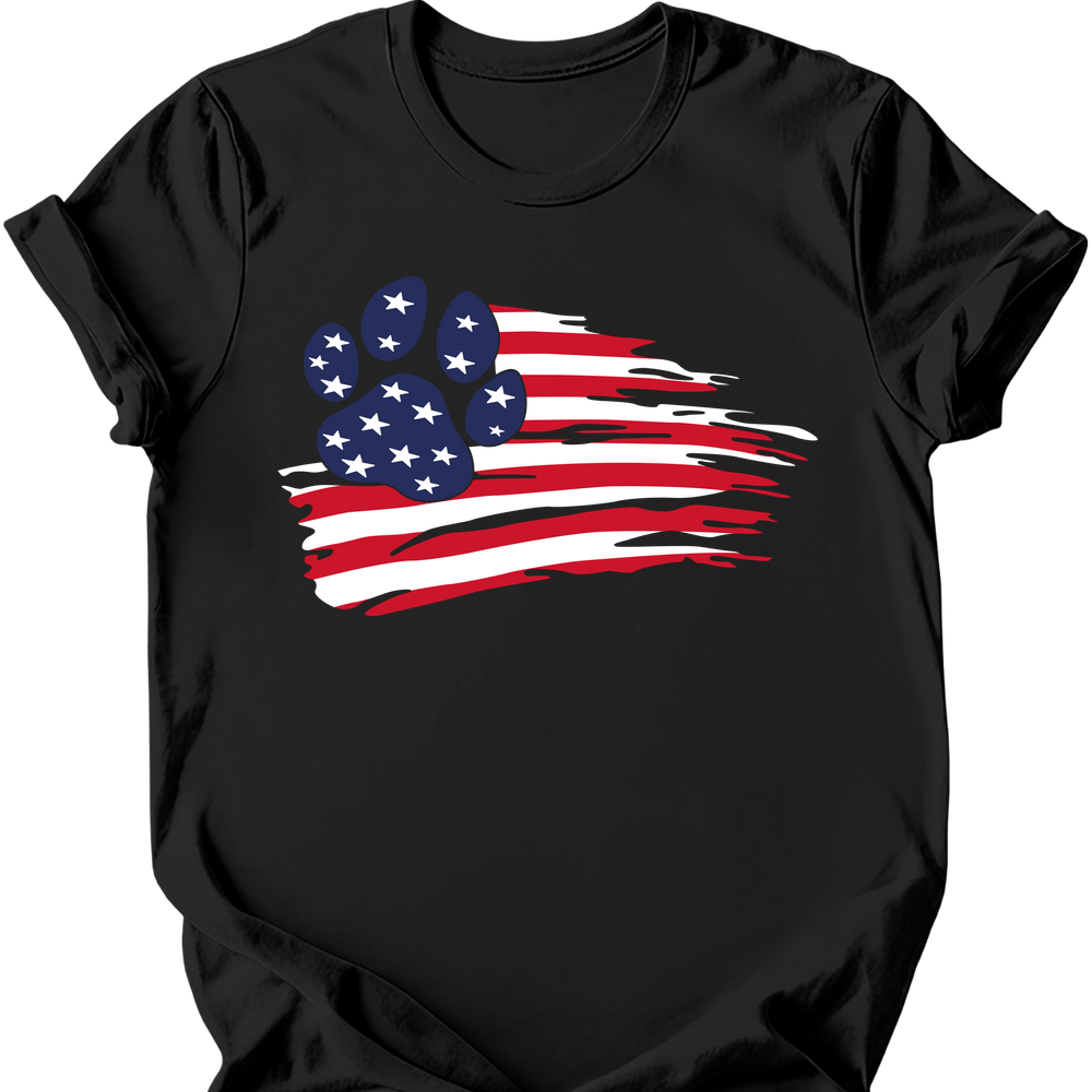 Paws and Stripes T-Shirt - Black