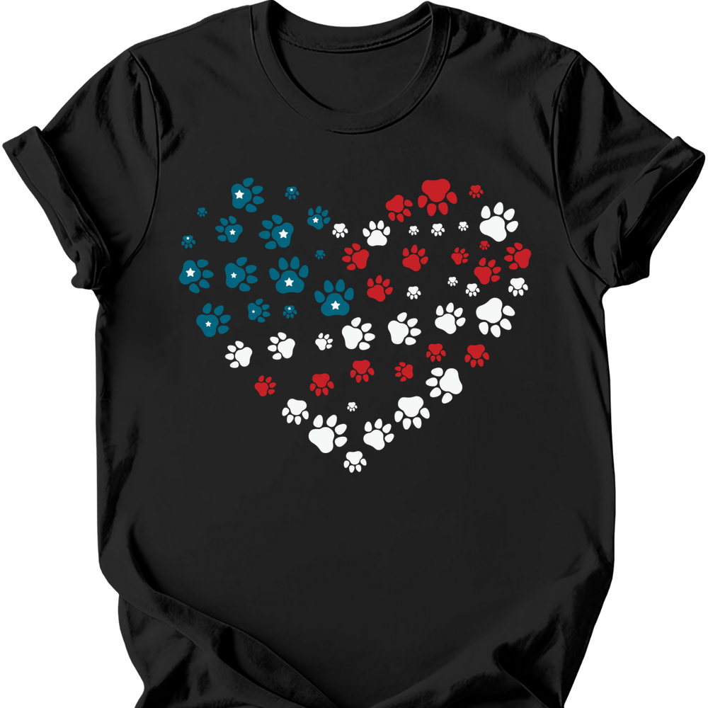 Heart Flag T-Shirt - Black