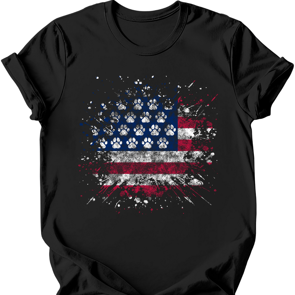 Splatter Flag T-Shirt - Black