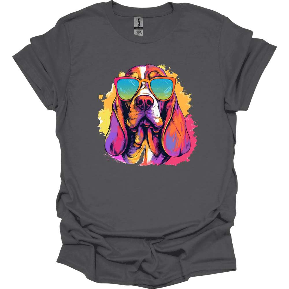 Basset Hound - Top Dog T-Shirt - Charcoal