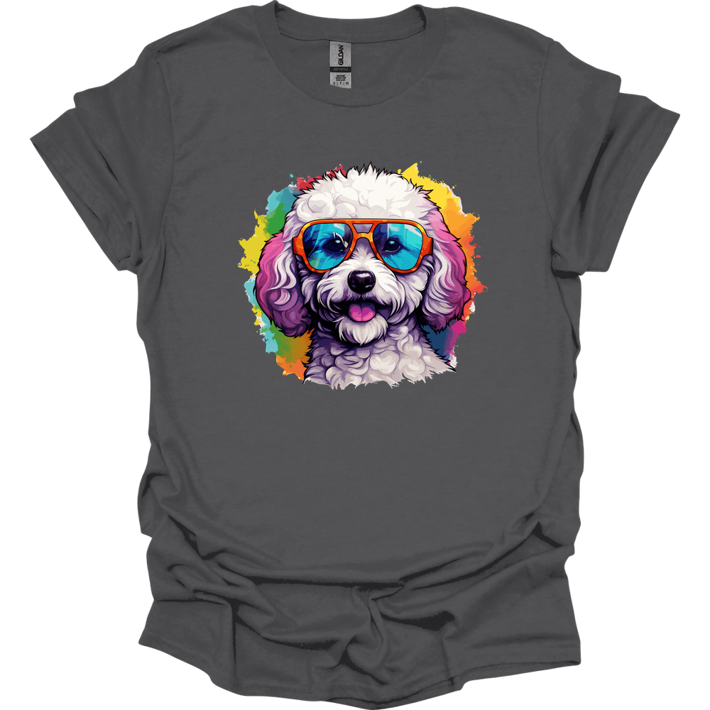 Bichon Frise - Top Dog T-Shirt - Charcoal