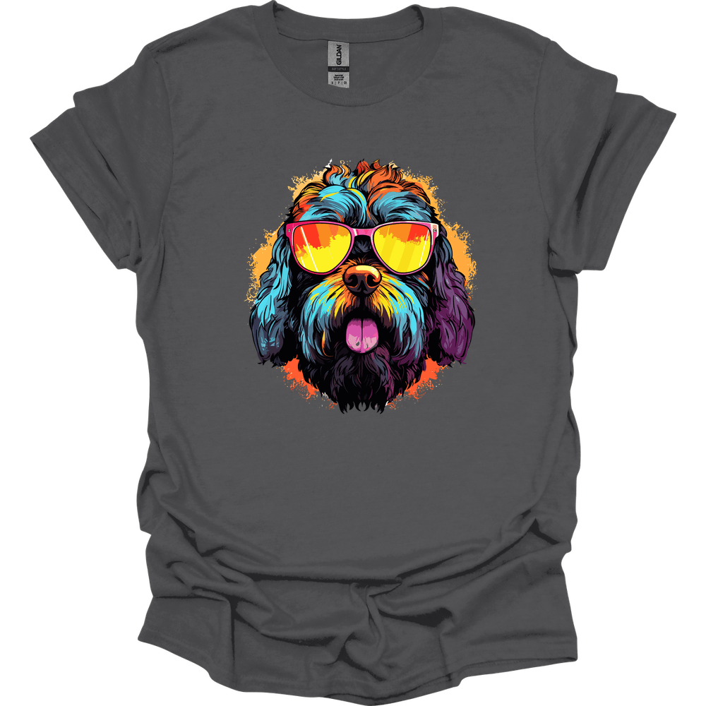 Black Russian Terrier - Top Dog T-Shirt - Charcoal