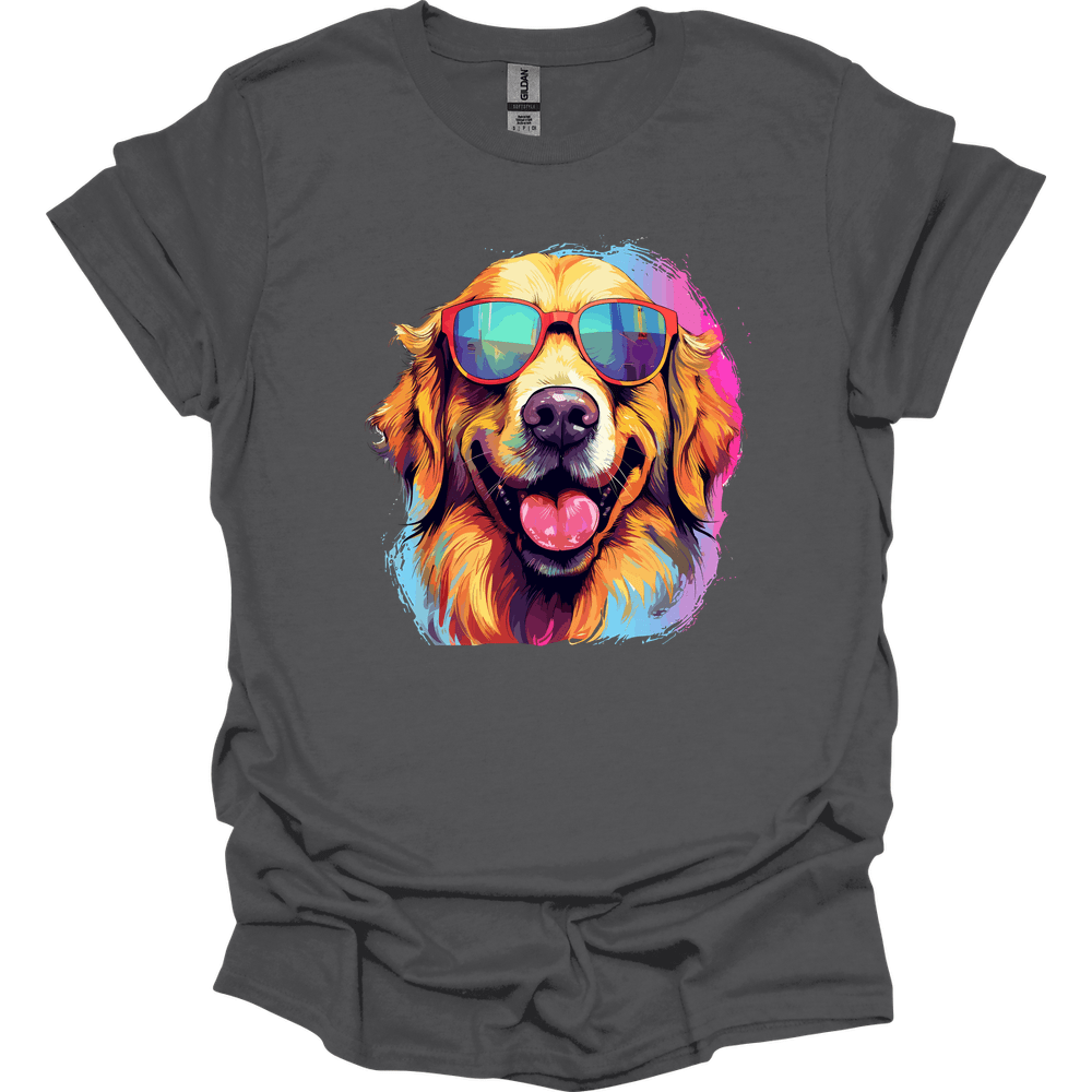 Golden Retriever - Top Dog T-Shirt - Charcoal