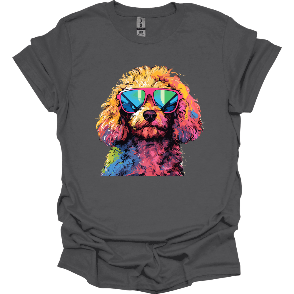 Poodle - Top Dog T-Shirt - Charcoal