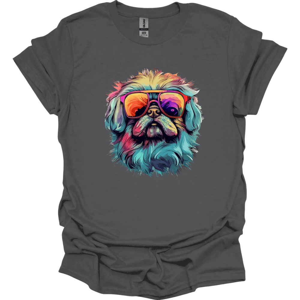 Pekingese - Top Dog T-Shirt - Charcoal