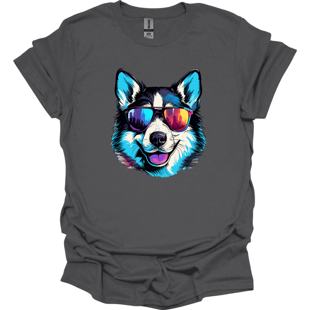 Siberian_Husky - Top Dog T-Shirt - Charcoal