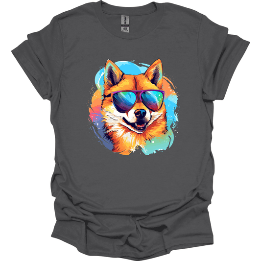 Shiba Inu - Top Dog T-Shirt - Charcoal