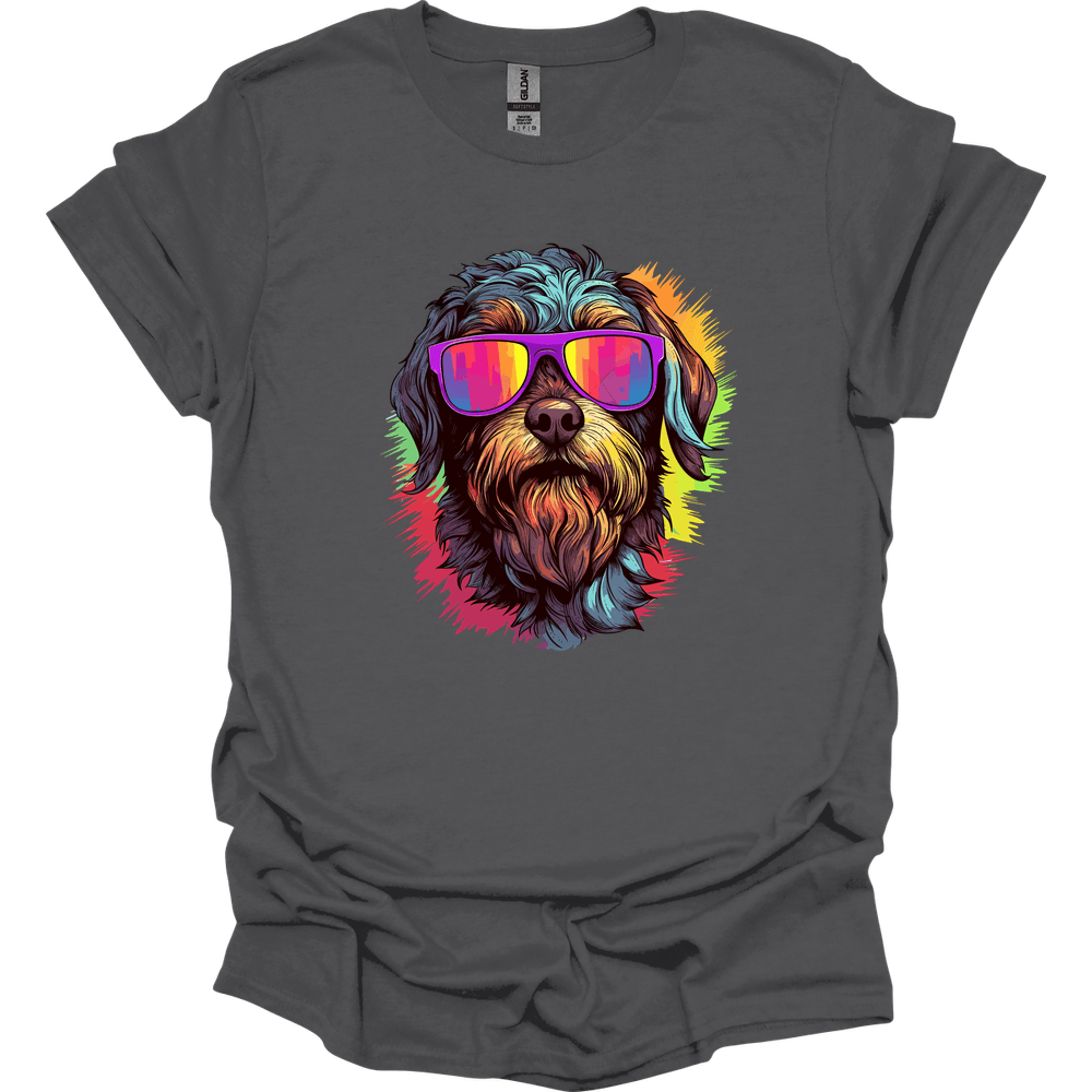 Wirehaired Pointing Griffon - Top Dog T-Shirt - Charcoal