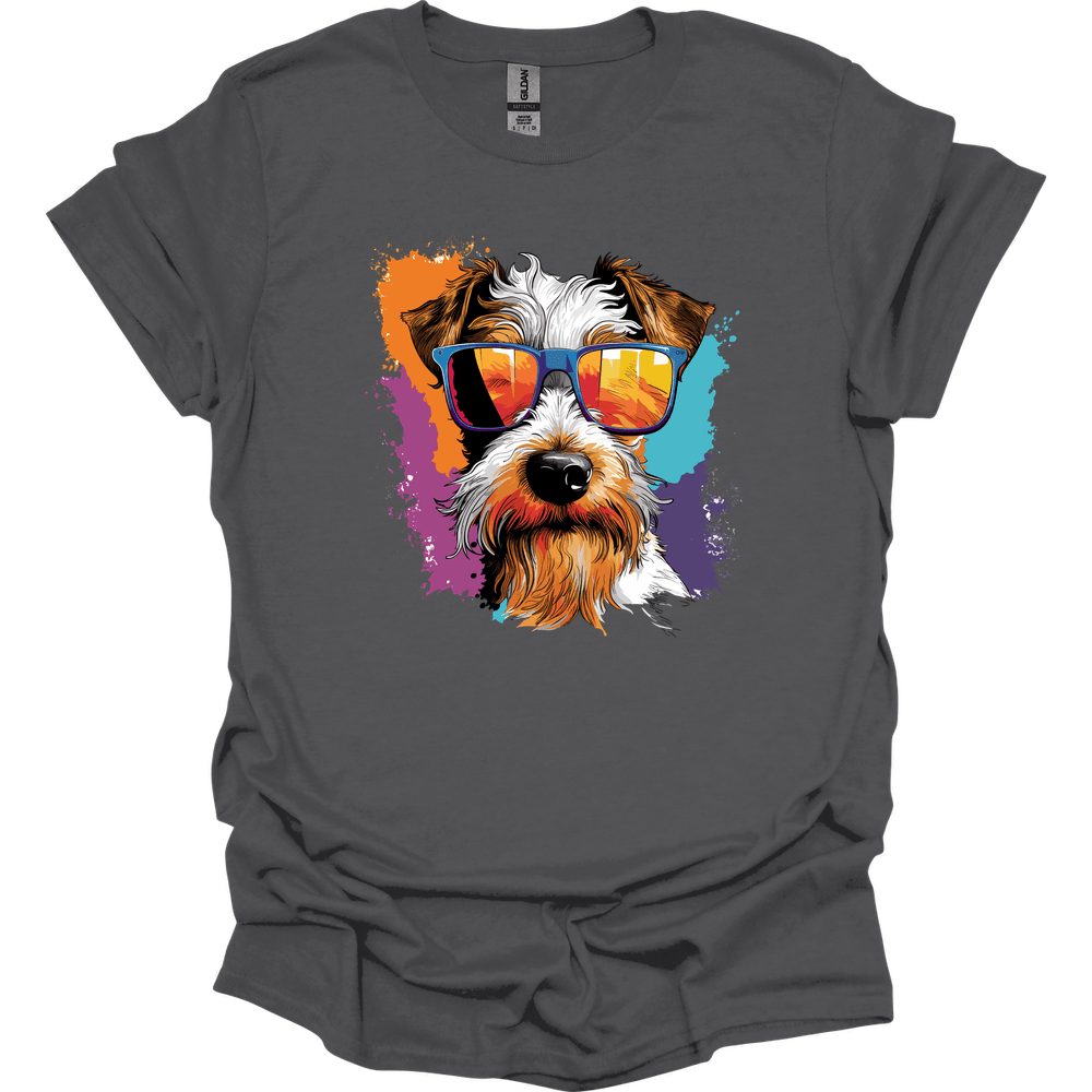 Wire Fox Terrier - Top Dog T-Shirt - Charcoal