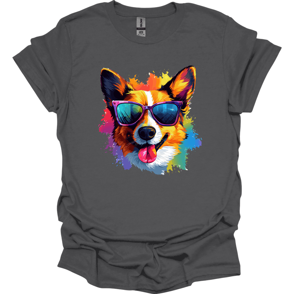 Welsh Corgi - Top Dog T-Shirt - Charcoal